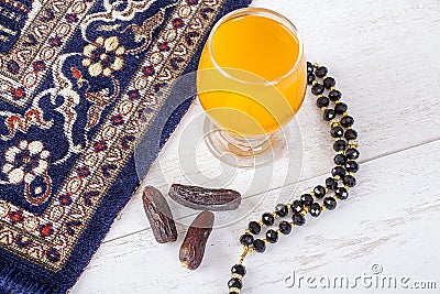 Happy iftar breakfast in Ramadan Stock Photo