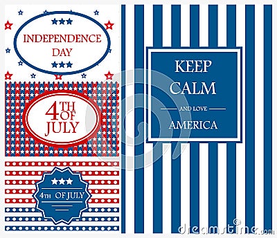 Happy Independence Day card background america holiday vector illustration Vector Illustration
