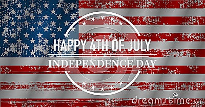 Happy Independence day, flag usa, vector illustration Vector Illustration