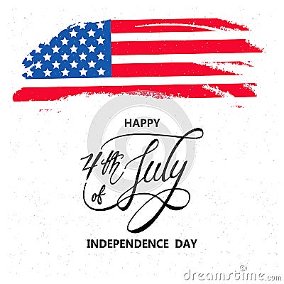 Happy independence day or 4th of July vector background or banner graphic Vector Illustration