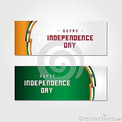 Happy India Independence Day Vector Template Design Illustration Vector Illustration