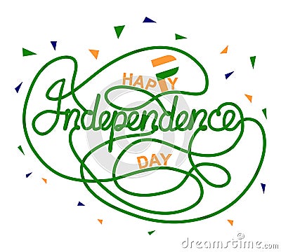 Happy India Independence Day Vector Template Design Illustration. Flag colors Stock Photo