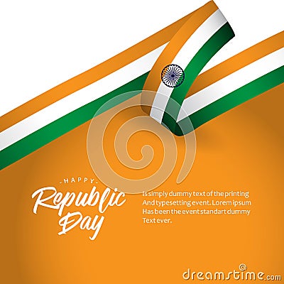 Happy India Republic Day Vector Design Illustration Vector Illustration