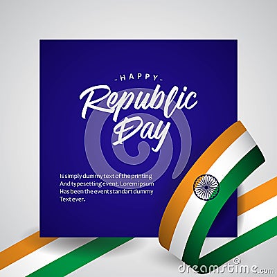 Happy India Republic Day Vector Design Illustration Vector Illustration