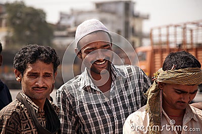 Happy indian friends Editorial Stock Photo