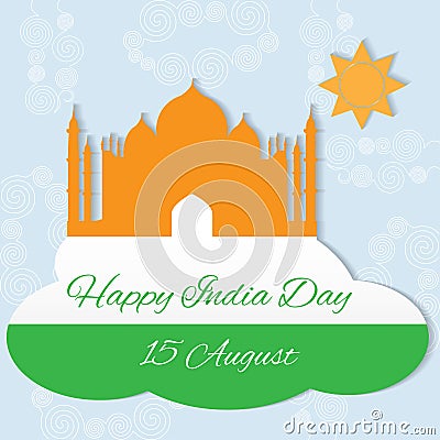 Happy Indian Independence Day Vector Illustration