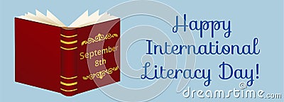 Happy International Literacy Day Vector Illustration