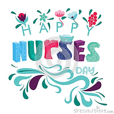 Happy International Nurses Day Vector Illustration