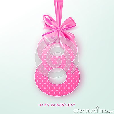 Happy International Women`s Day decorative postcard banner, 8 March, vector illustration Vector Illustration
