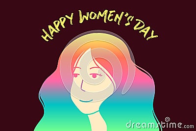 Happy International Women`s Day, 8th March Vector Illustration