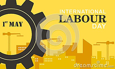 Happy International Worker`s Labour Day background vector Vector Illustration