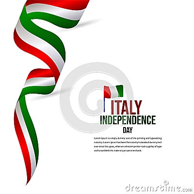 Happy Italy Independence Day Celebration Vector Template Design Illustration Vector Illustration