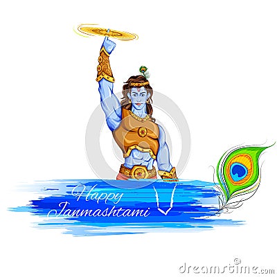 Happy Janmashtami Vector Illustration