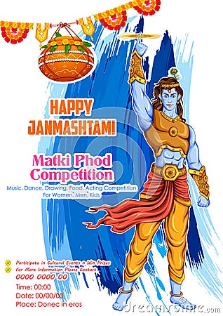 Happy Janmashtami Vector Illustration