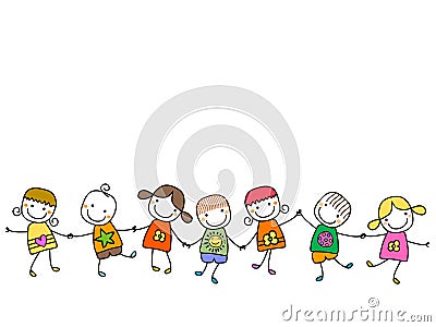 Happy kids Vector Illustration