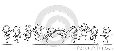 Happy kids Vector Illustration