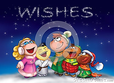 Happy kids-WISHES! Stock Photo