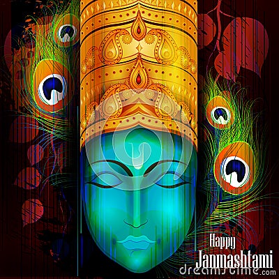 Happy Krishna Janmashtami Vector Illustration