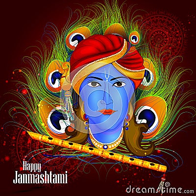 Happy Krishna Janmashtami Vector Illustration
