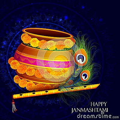 Happy Krishna Janmashtami Vector Illustration