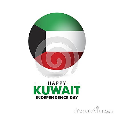 Happy Kuwait Independence Day Vector Template Design Illustration Vector Illustration