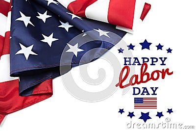 Happy Labor day banner, american patriotic background - Image Stock Photo