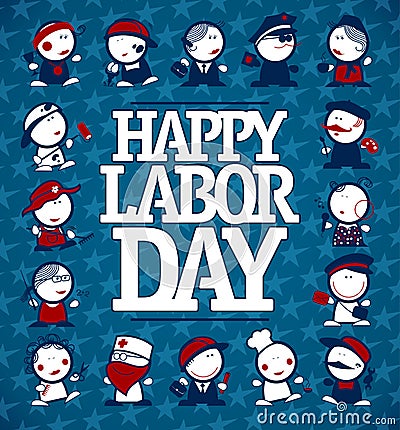 Happy Labor day card concept Vector Illustration