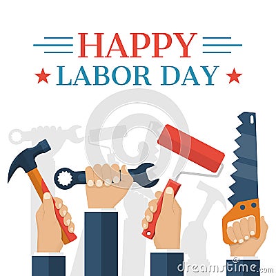 Happy Labor day Vector Illustration