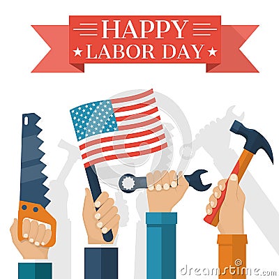 Happy Labor day Vector Illustration