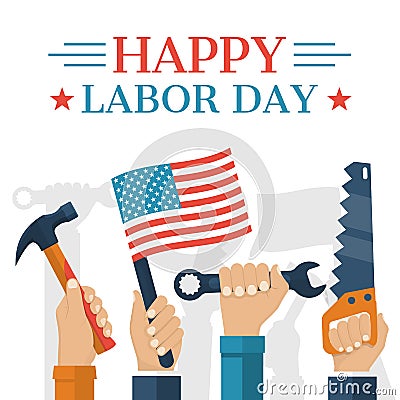 Happy Labor day Vector Illustration