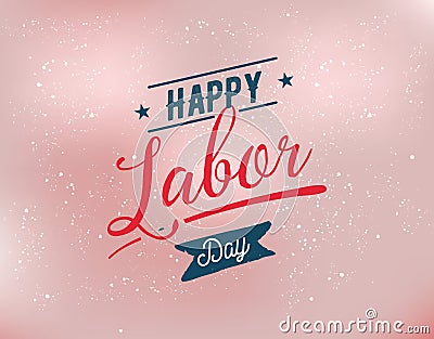 Happy Labor day emblems Vector Illustration