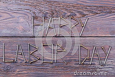 Happy Labor Day inscription. Stock Photo