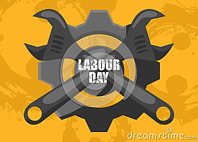 Happy Labor Day. Poster or Banner. 1 May International labour day Stock Photo