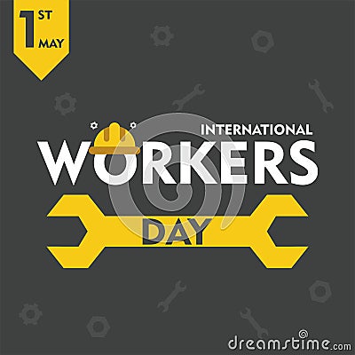 Happy labor day,1st may, may day, workers day concept Vector Illustration