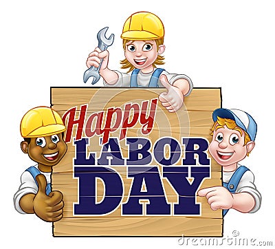 Happy Labor Day Workers Design Vector Illustration