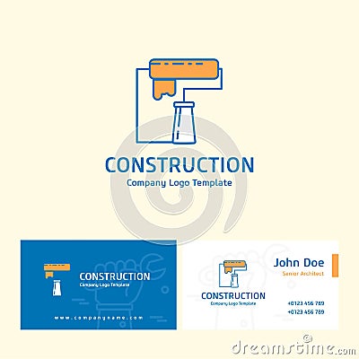 Happy Labour day design with vintage theme blue and orange with Vector Illustration