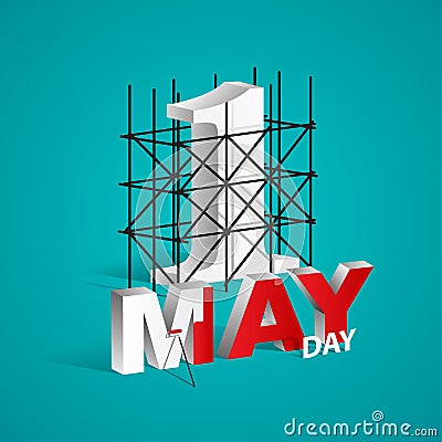 Happy Labour day, may day greeting concept Vector Illustration