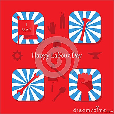 Happy Labour Day Vector Illustration