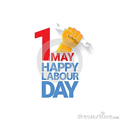 Happy labour day vector label Vector Illustration