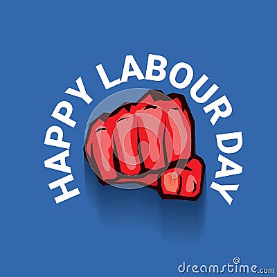 Happy labour day vector label Vector Illustration