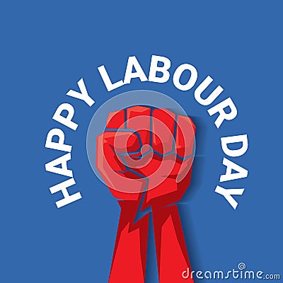 Happy labour day vector label Vector Illustration