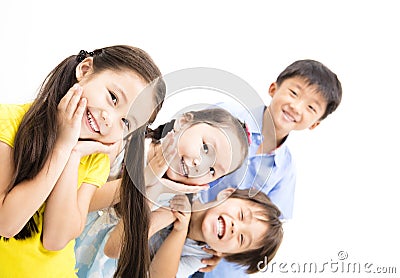 Happy and laughing small kids Stock Photo