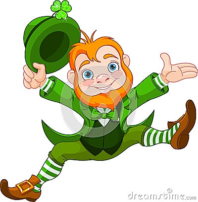 Happy Leprechaun Vector Illustration