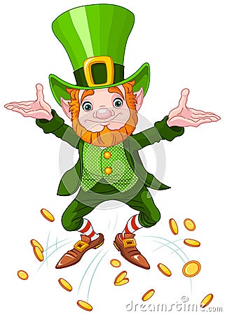 Happy Leprechaun Vector Illustration