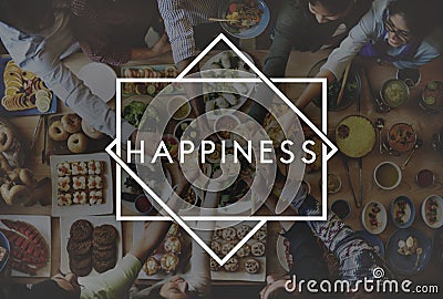 Happy Life Feel Good Happiness Live Concept Stock Photo
