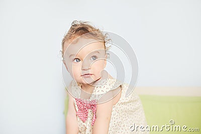 Portrait of a little baby emotions Stock Photo