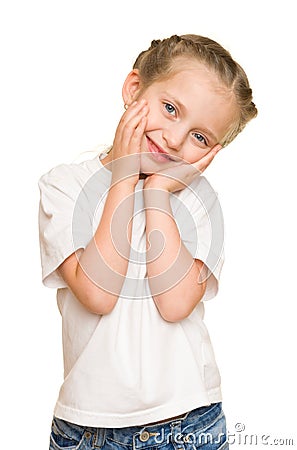 Happy little girl portrait Stock Photo