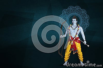 Happy Lord Ram Navami and Happiness Dussehra, lord Rama happy Dussehra Stock Photo
