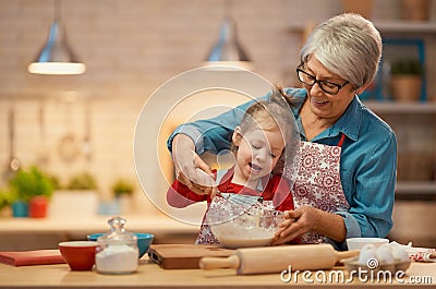 Homemade food and little helper Stock Photo