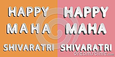 Happy maha shivaratri Vector Illustration